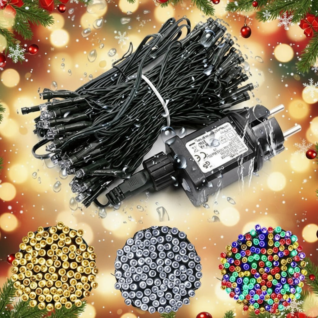 Outdoor Christmas Lights with Clear Cable, Christmas Window Lights, Curtain Fairy Lights IP44 for Indoor and Outdoor_01