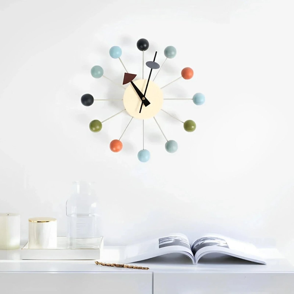 Wall Clocks for Living Room, Modern Wall Decor for Bedroom and Hallway