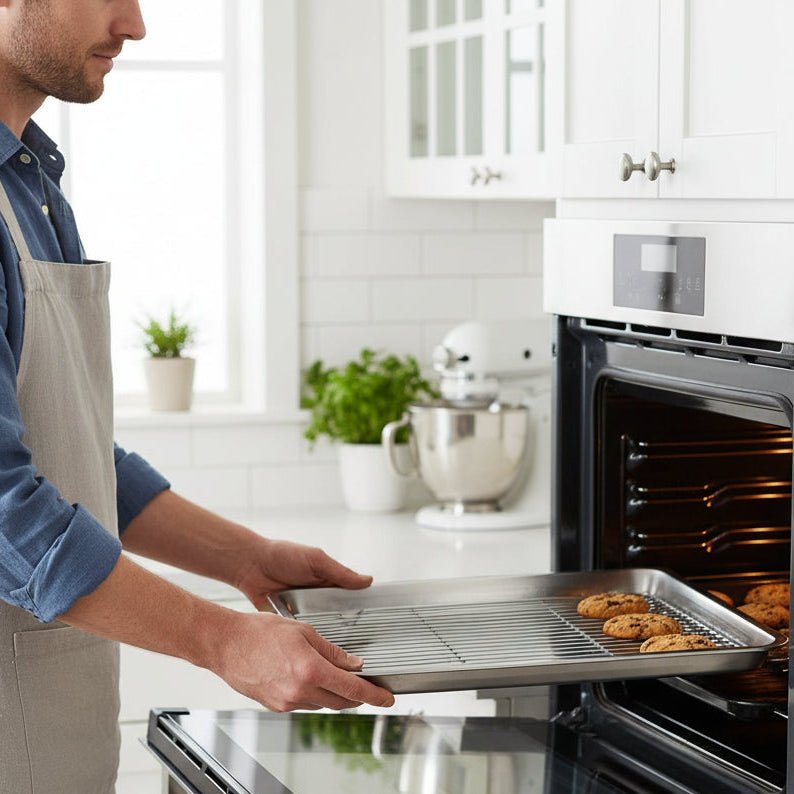 Baking Tray with Rack, Stainless Steel Baking Tray Set with Removable Cooling Rack, Oven Tray for Roasting and Baking_01