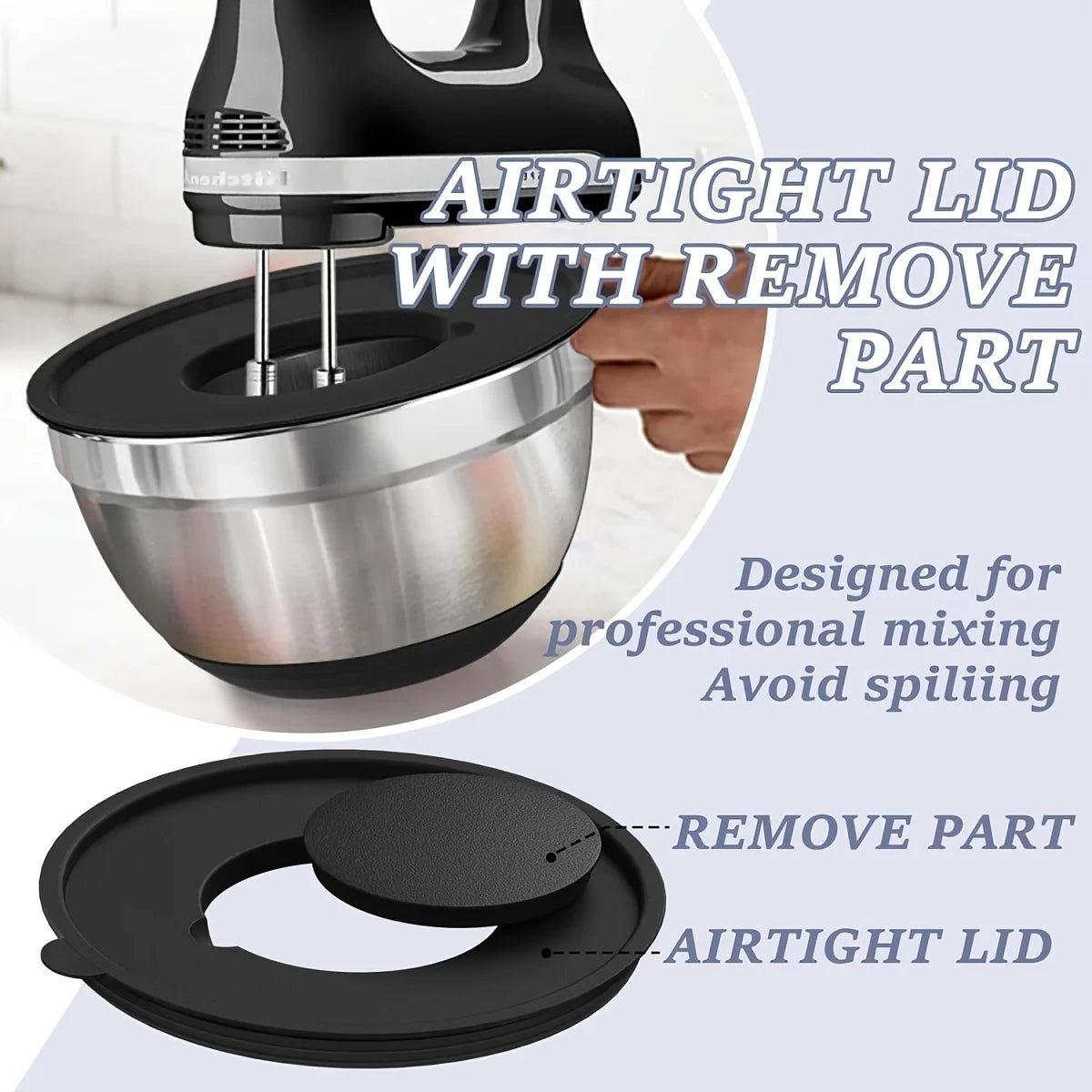 Food Storage Bowls with Airtight Lids, Serving Bowls for Baking and Meal Prep – image 4