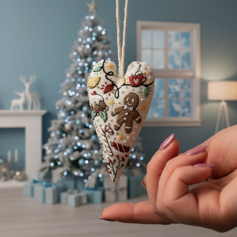 Christmas Embroidery Kit, Embroidery Kit for Beginners with Hoop, DIY Christmas Decorations, Craft Kits for Adults