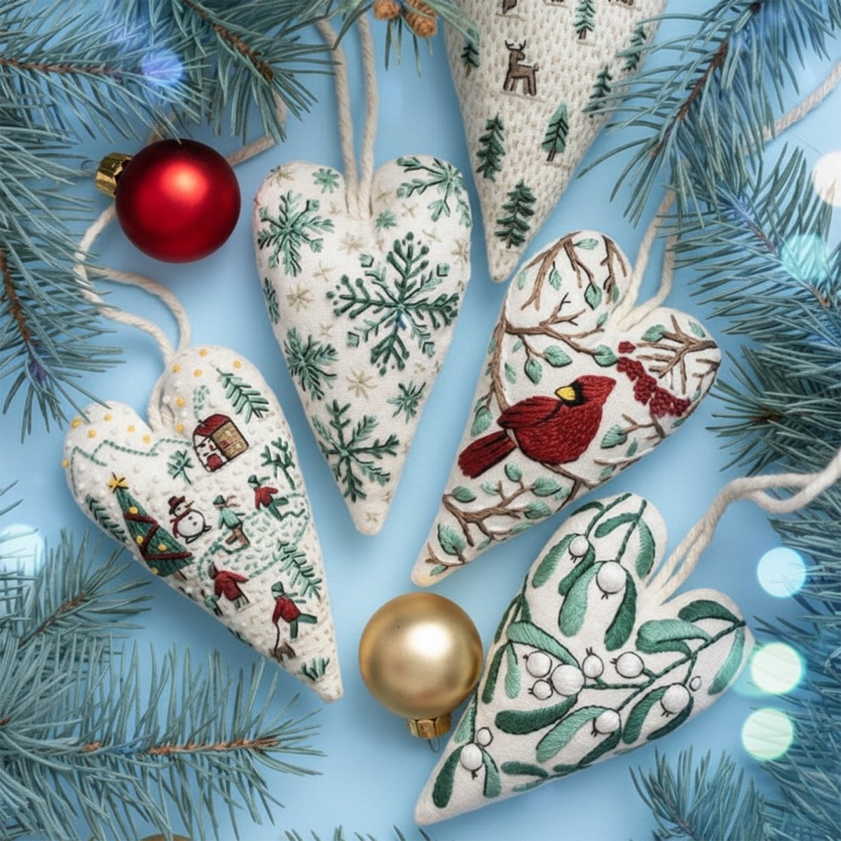 Christmas Embroidery Kit, Embroidery Kit for Beginners with Hoop – image 4