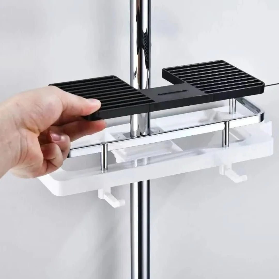 Wall Shelf No Drilling, Bathroom Shelf with Hook – image 5