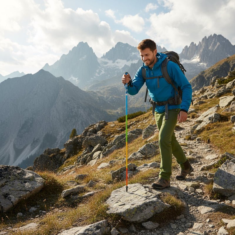 Trekking Poles Carbon Fibre, Folding Hiking Poles Pair, Lightweight Walking Poles, Walking Sticks for Hiking_01