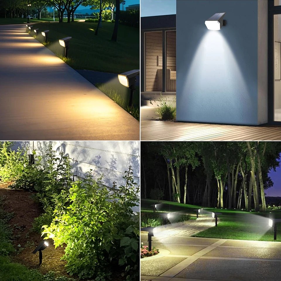 Solar Garden Lights, Outdoor Flood Lights, Solar Lights Outdoor with 59 LED Floodlight for Ground Spike or Wall – image 6