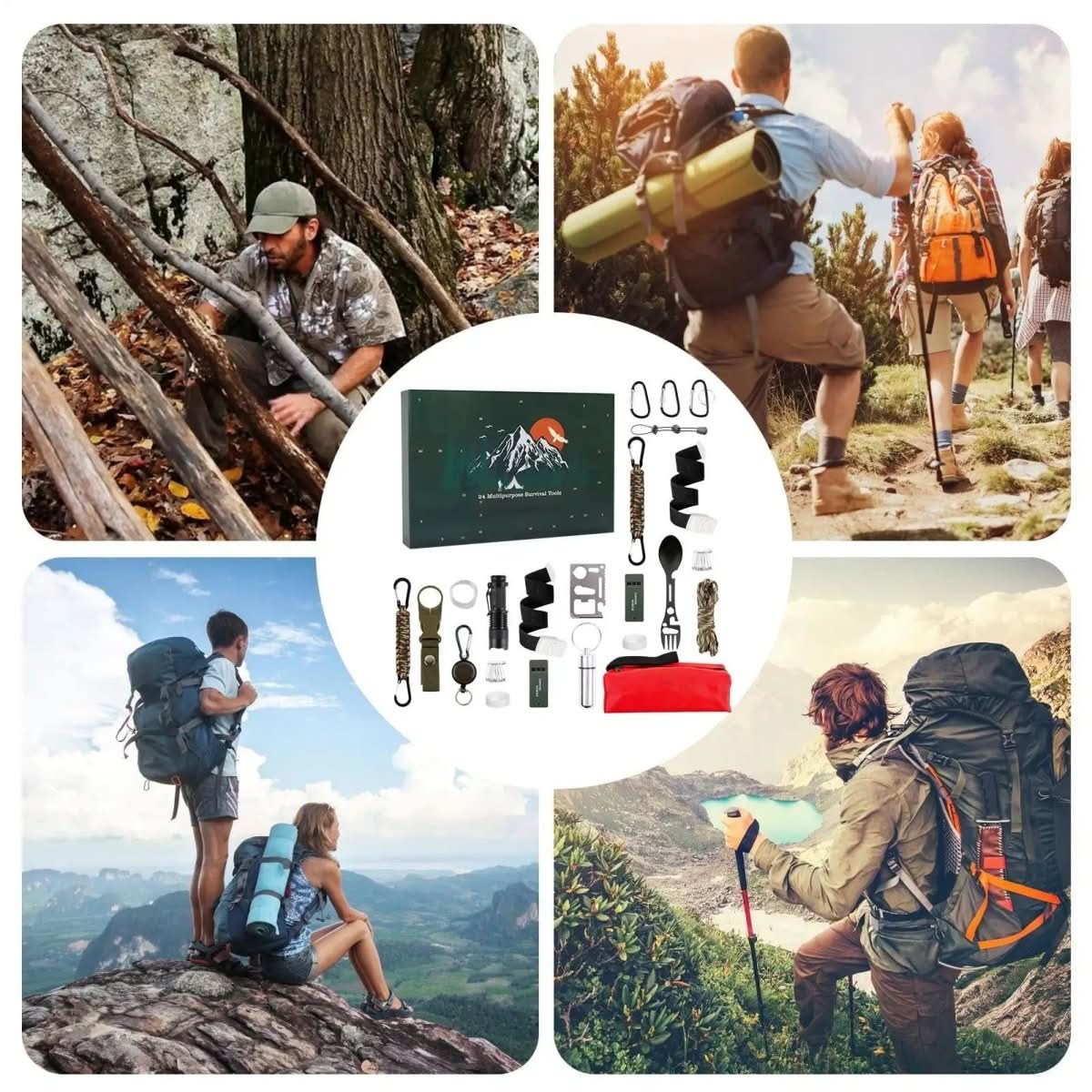 Advent Calendar for Men with 24 Survival Tools, Christmas Gifts for Men, Camping Survival Kit and Gifts for Hikers_04