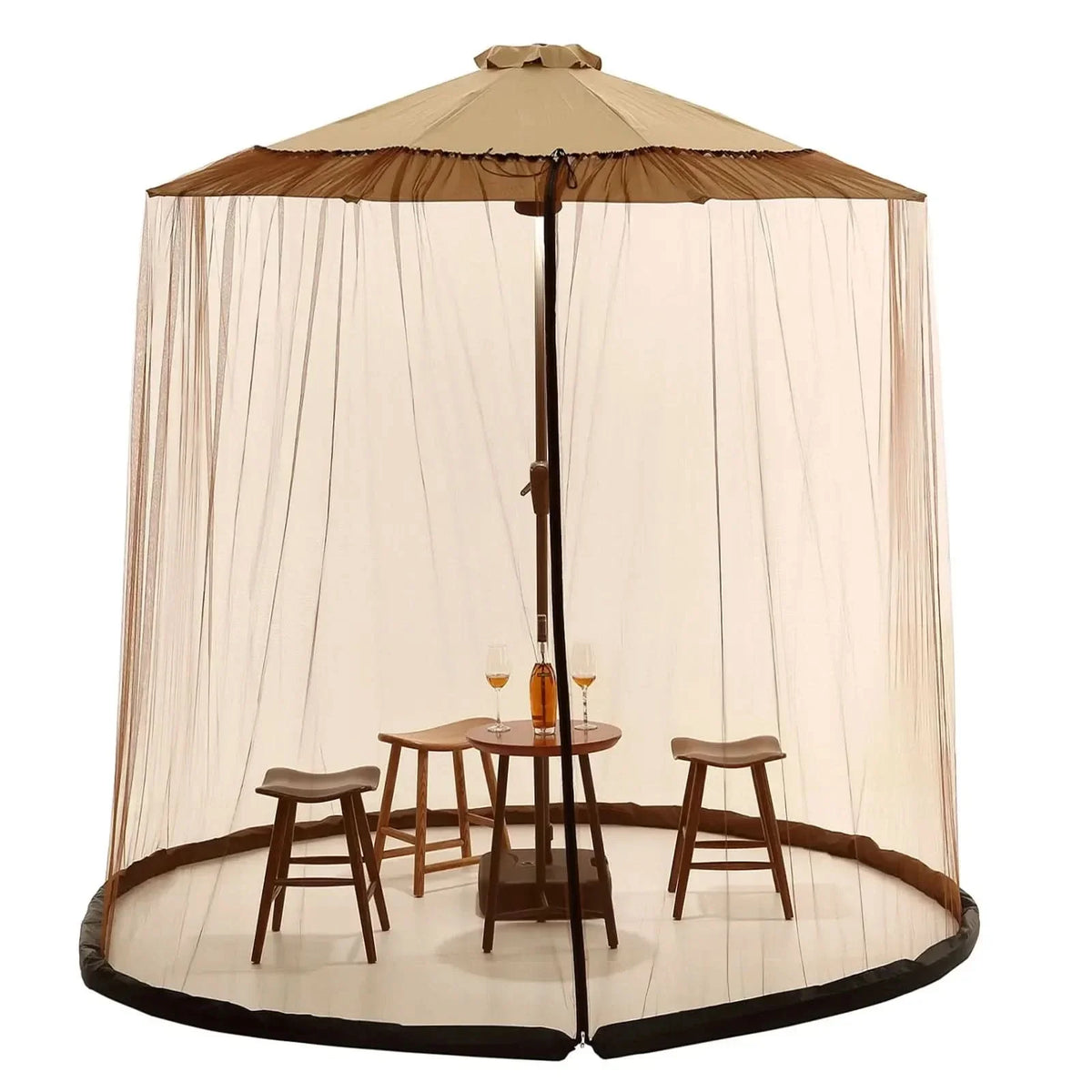 Mosquito Net for Parasols up to 4 m Diameter, Garden Parasol Net in Breathable Polyester – image 7