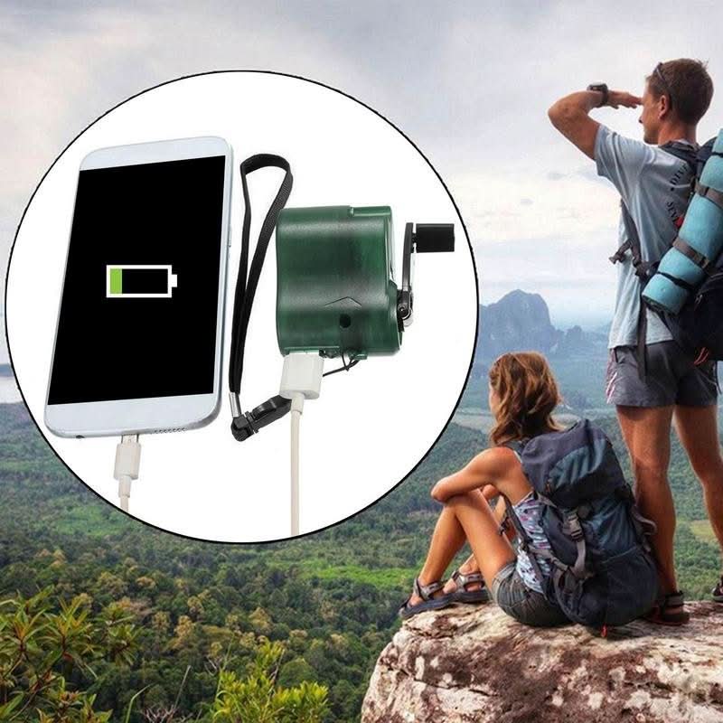 Portable Charger with Hand Crank, Wind Up Phone Charger for Camping and Power Cuts