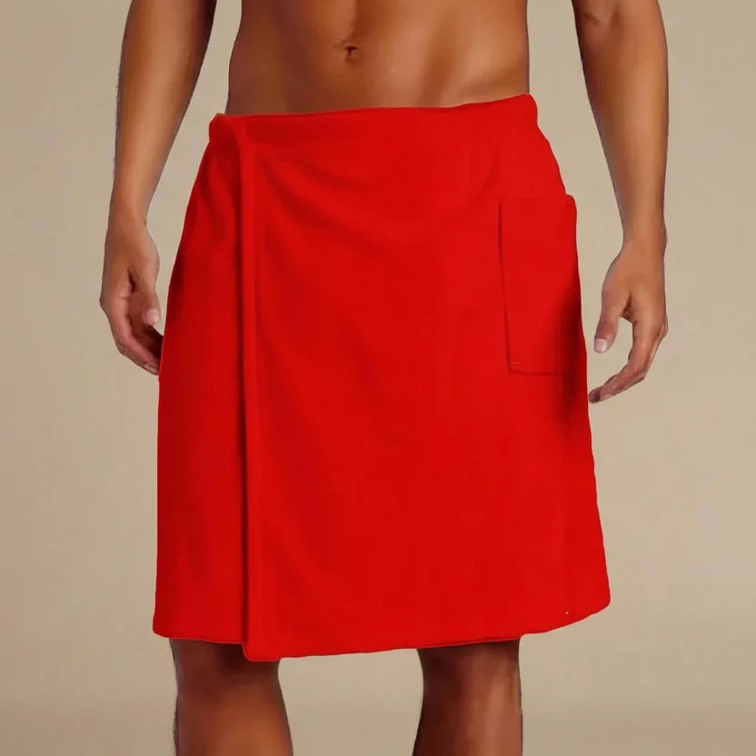 Bath Towel Wrap with Elastic Waistband and Pockets, Quick Dry Towel for Sauna and Swimming, Gym Towel in Coral Fleece_06