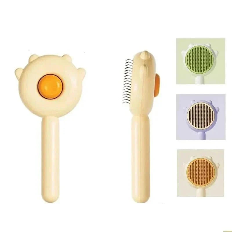 Cat Brush, Dog Brush with Massage Function and One Button Cleaning