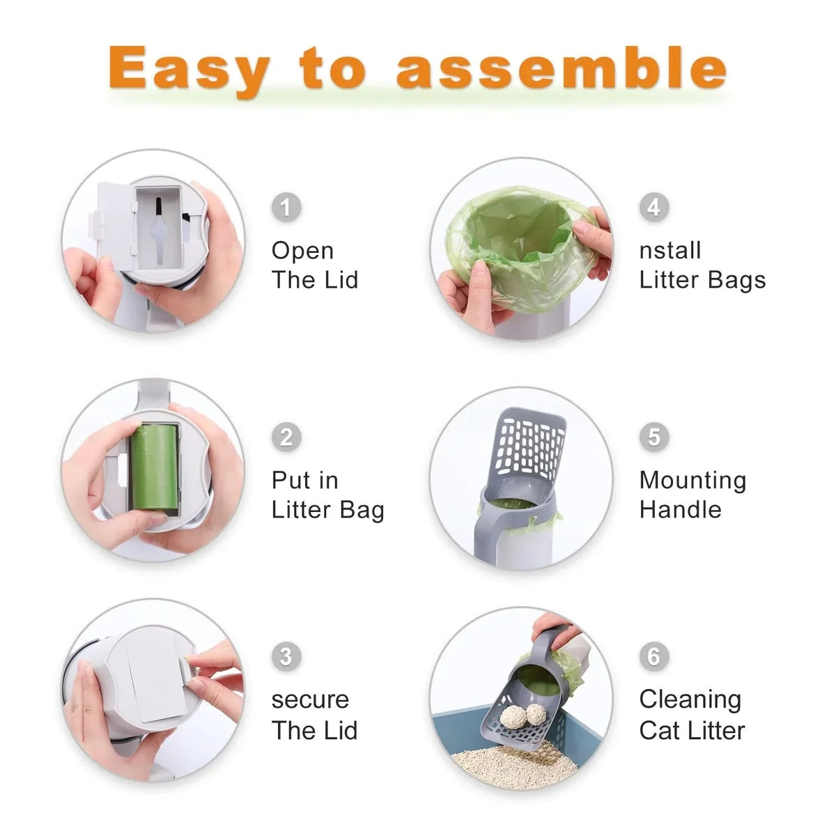 Cat Litter Scoop with Container, Cat Litter Scooper with Sieve, Litter Tray Scoop for Hygienic Cleaning_06