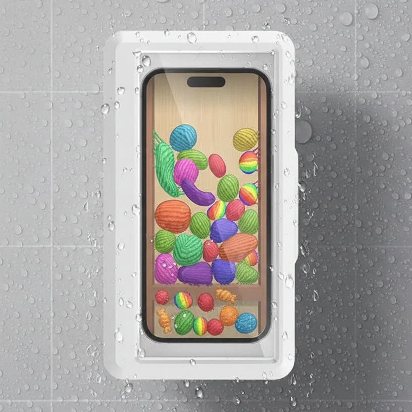 Waterproof Phone Holder for Bathroom and Kitchen, Rotating Mobile Phone Holder with Touch Cover, Bathroom Accessories_04