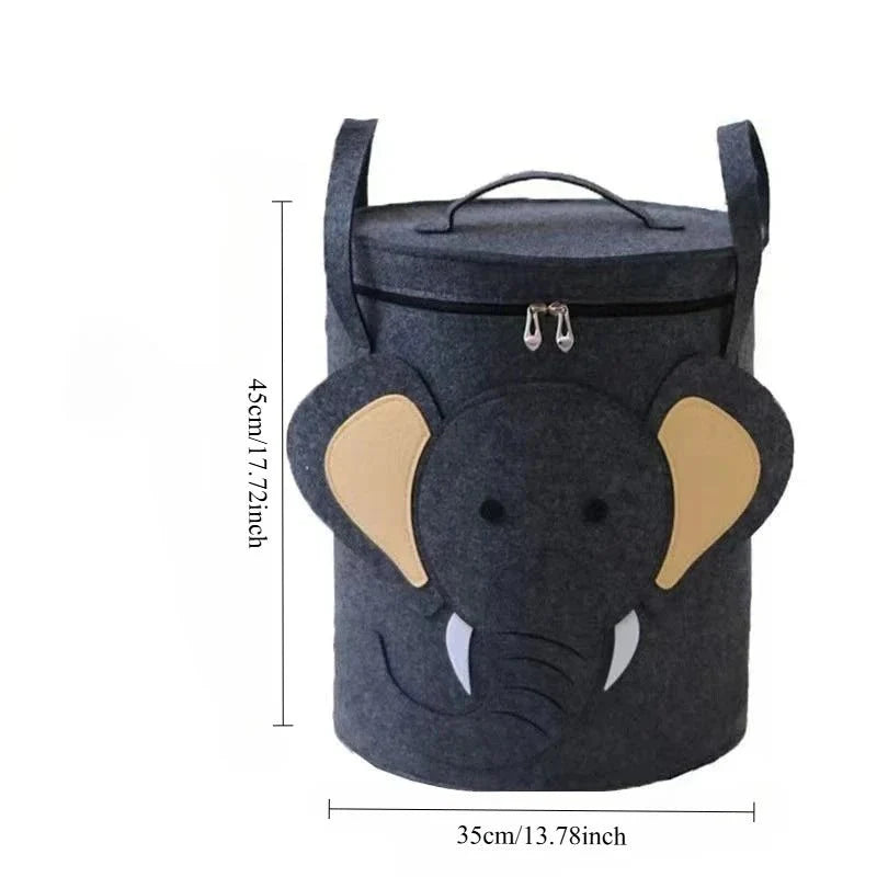 Felt Toy Storage Bag, Cuddly Toy Storage with Animal Design – image 7