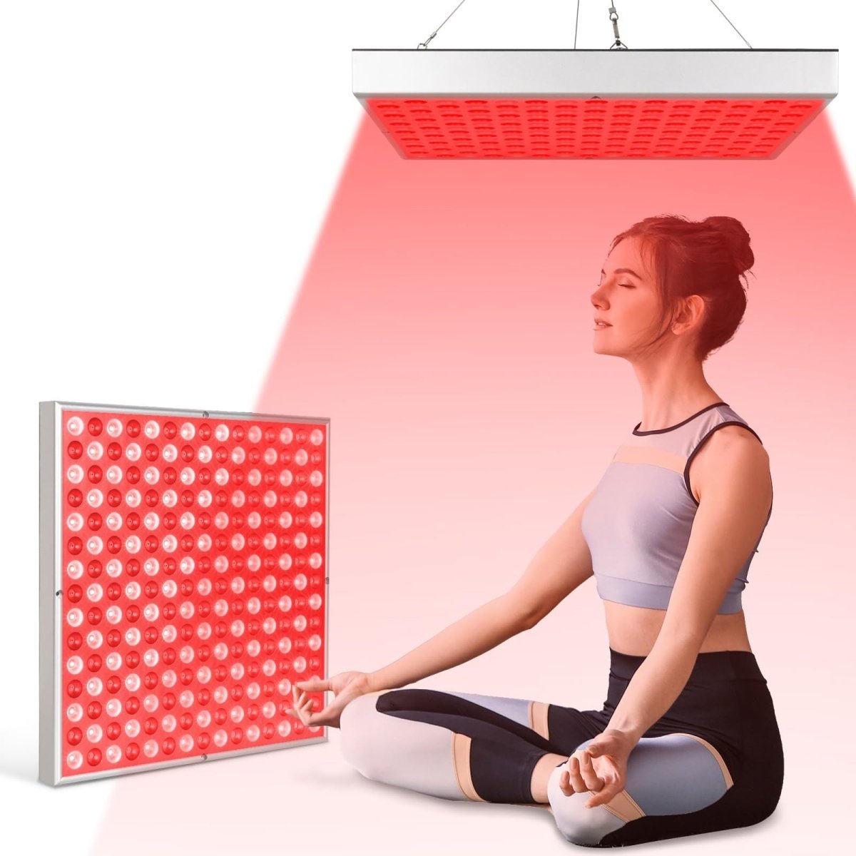 Red Light Therapy Panel with 225 LEDs, 660 nm Red Light Panel