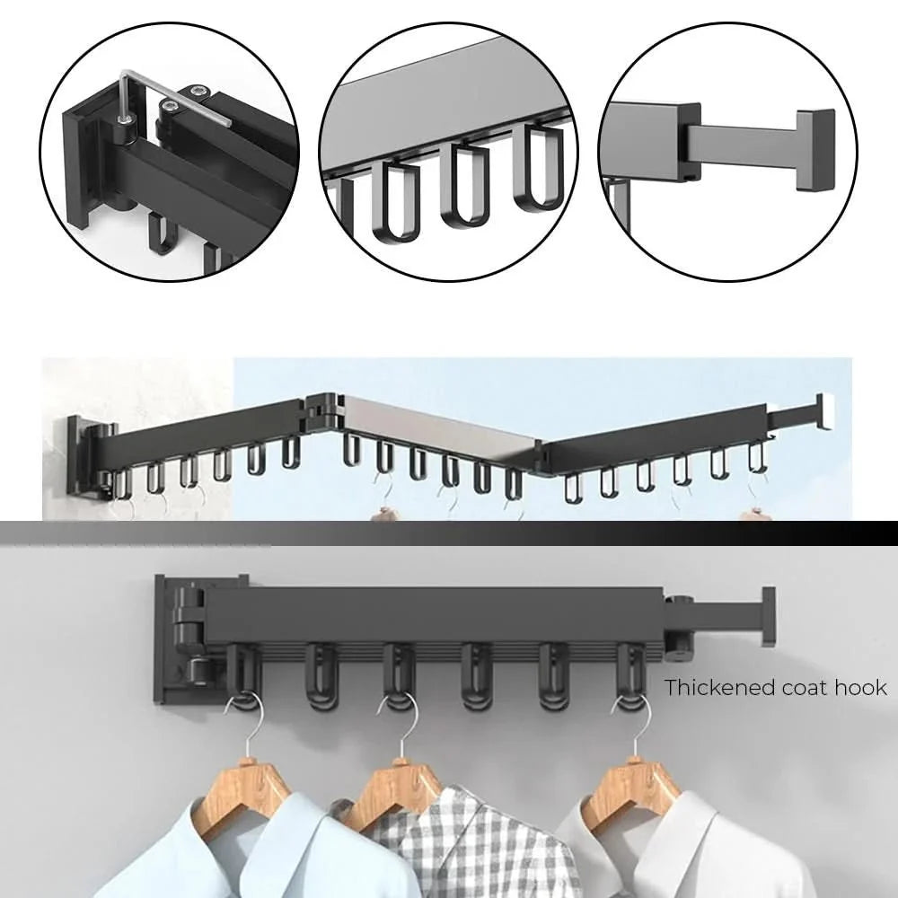 Wall Mounted Clothes Airer, Indoor Clothes Airer for Balcony and Bathroom