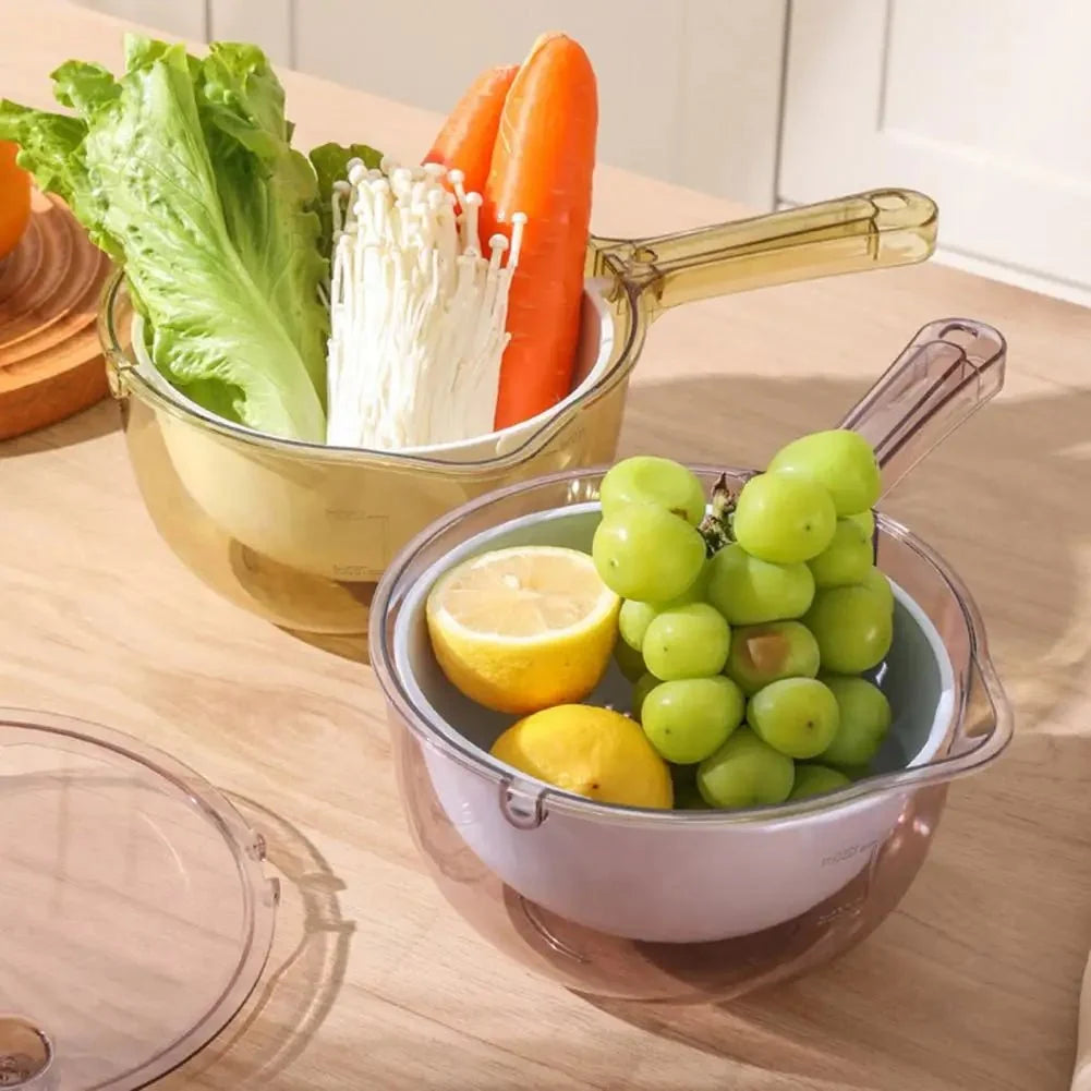 Colander with Strainer, Plastic Kitchen Colander for Fruit and Vegetables