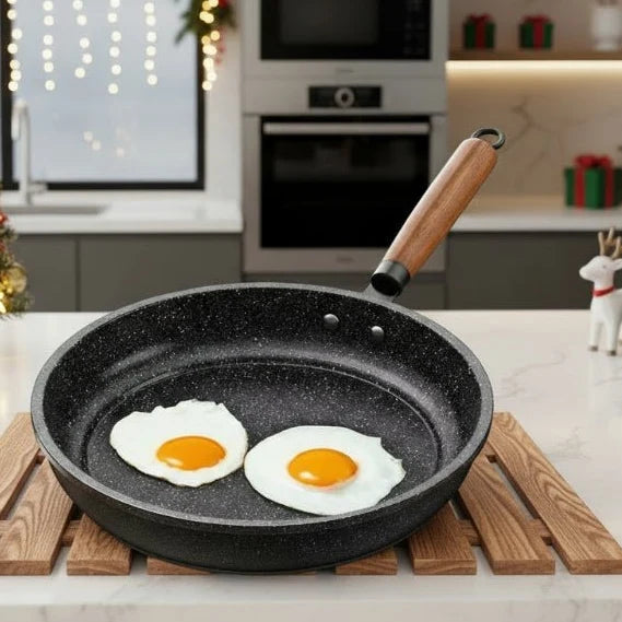 Non Stick Frying Pans, Stone Coated Frying Pan for Induction Hob, Non Stick Pan for Gas and Electric Hobs, 24-30 cm
