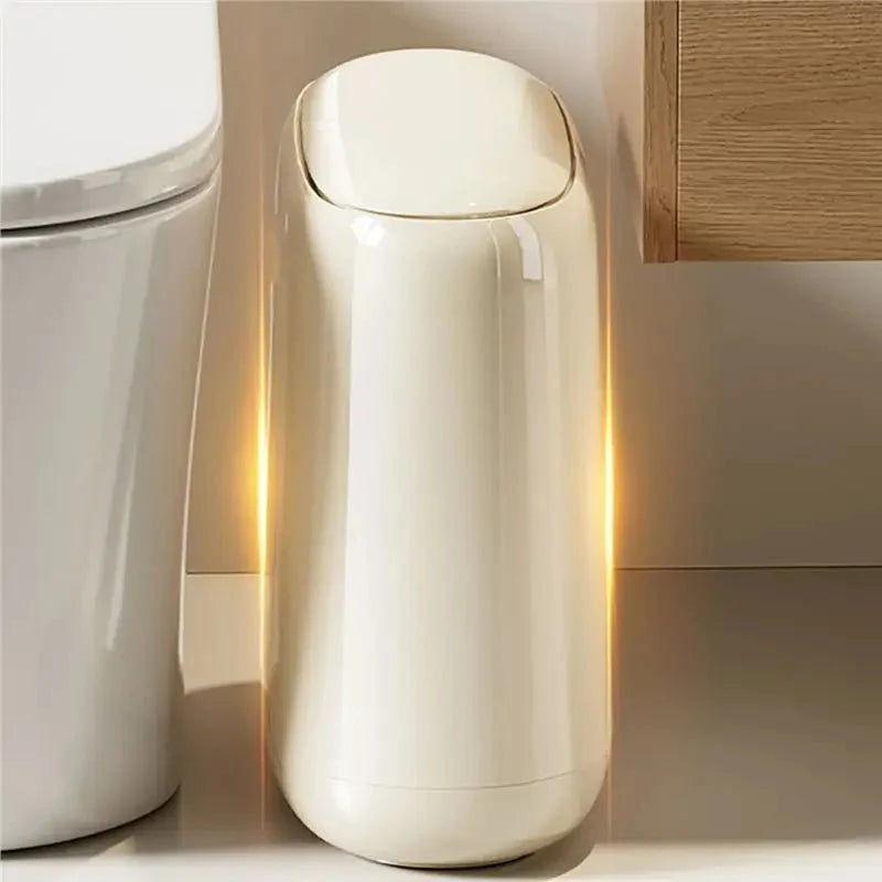 Slim Kitchen Bin for Narrow Spaces, Small Bathroom Bin, Plastic Rubbish Bin for Office and Laundry Room_02