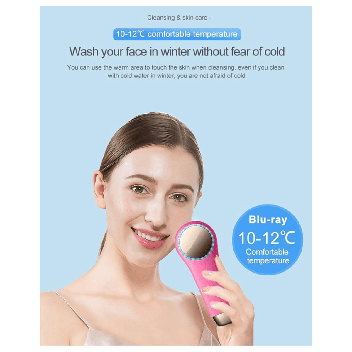 Facial Brush, Face Scrubber, Facial Massager with Red Light Therapy – image 9