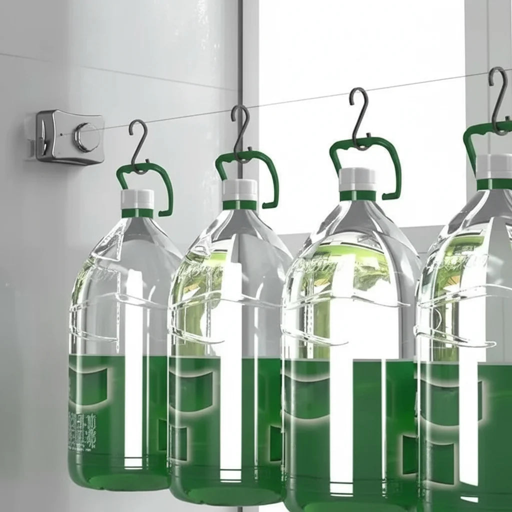 Retractable Washing Line, Wall Mounted Indoor Washing Line up to 20 kg – image 8