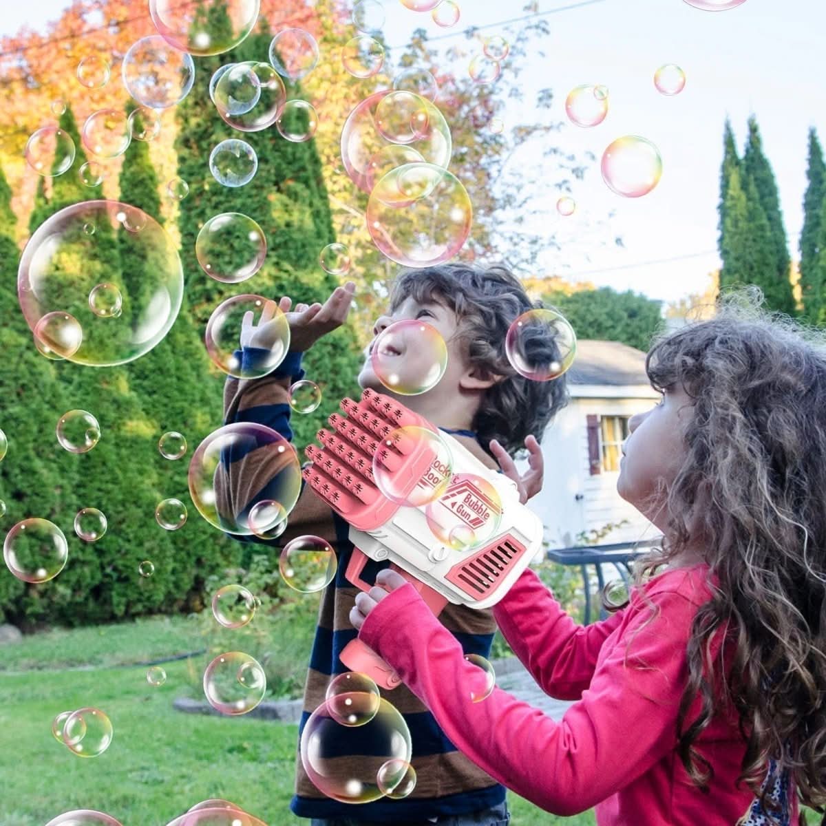 Outdoor Toys, Battery Free Bubble Toy for Kids, Bubbles for Outdoor Play and Parties, Garden Toys, Bubble Blower_01