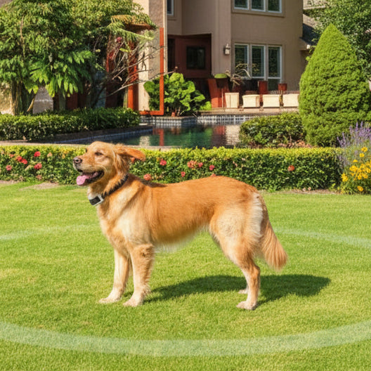 Wireless Dog Fence for Garden, Rechargeable Dog Training Collar, Outdoor Dog Fence with 1 to 3 Collars_01