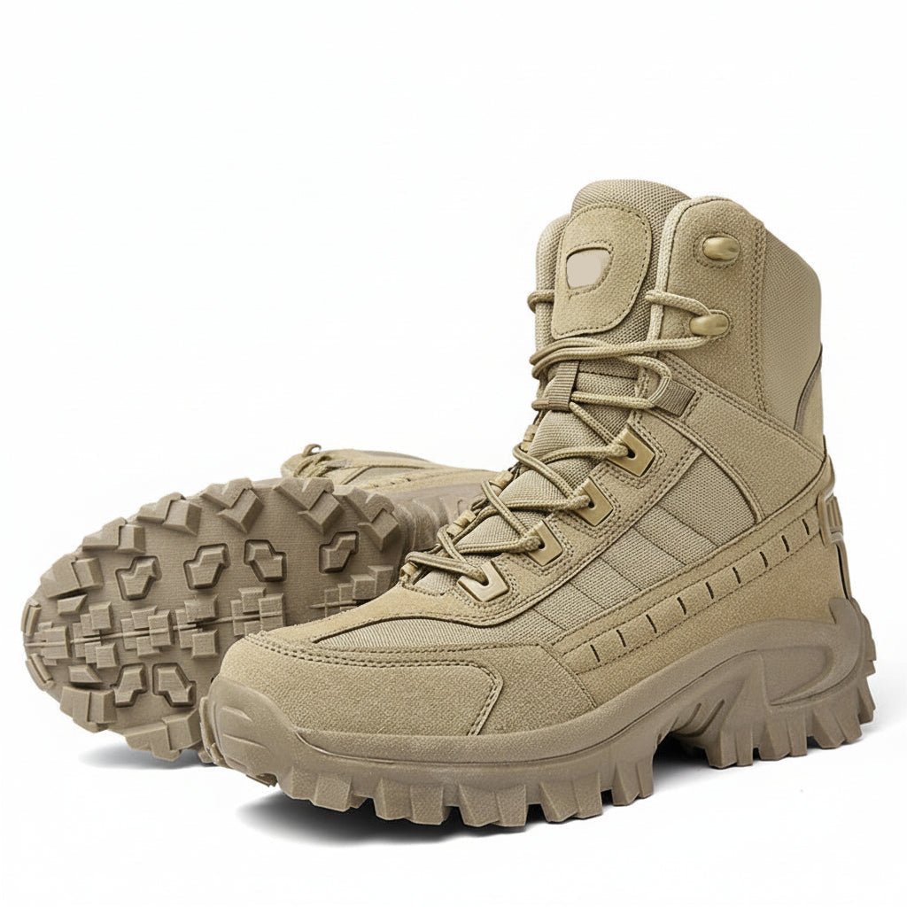 Mens Waterproof Hiking Shoes, Tactical Walking Shoes with Suede Upper and Non Slip Sole – image 4