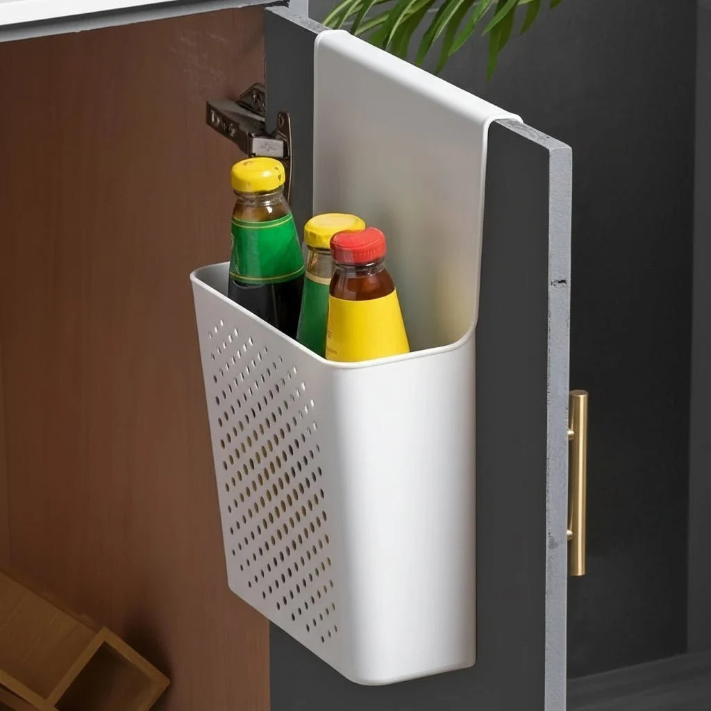 Over Door Storage Basket, Cupboard Organiser for Bathroom and Utility Room