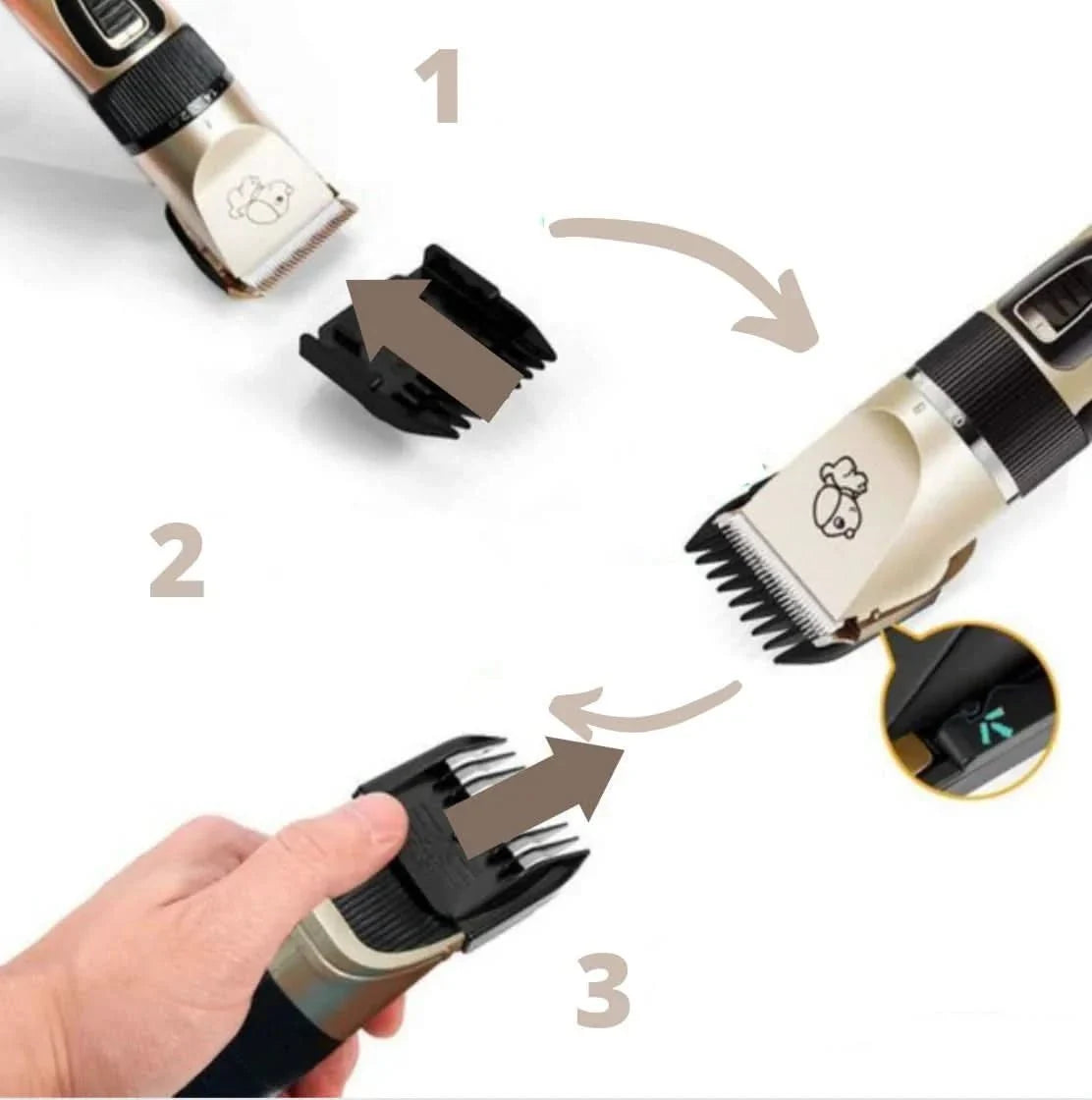 Dog Grooming Clippers for All Coat Types, Pet Hair Trimmer – image 7