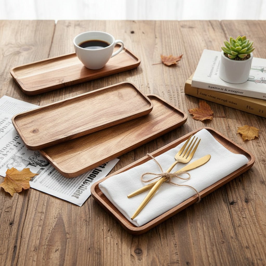 Large Wooden Chopping Board with Juice Grooves, Cheese Board for Serving