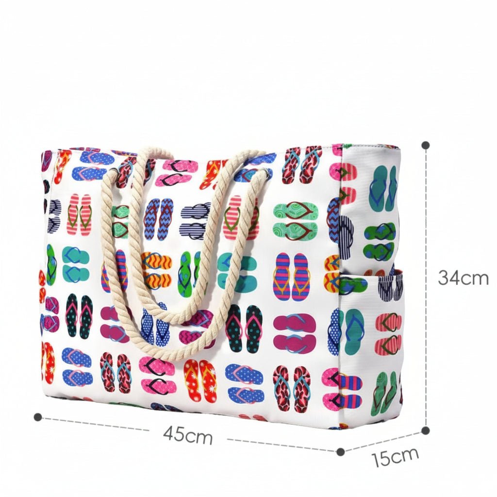 Large Beach Bag with Zip – image 23