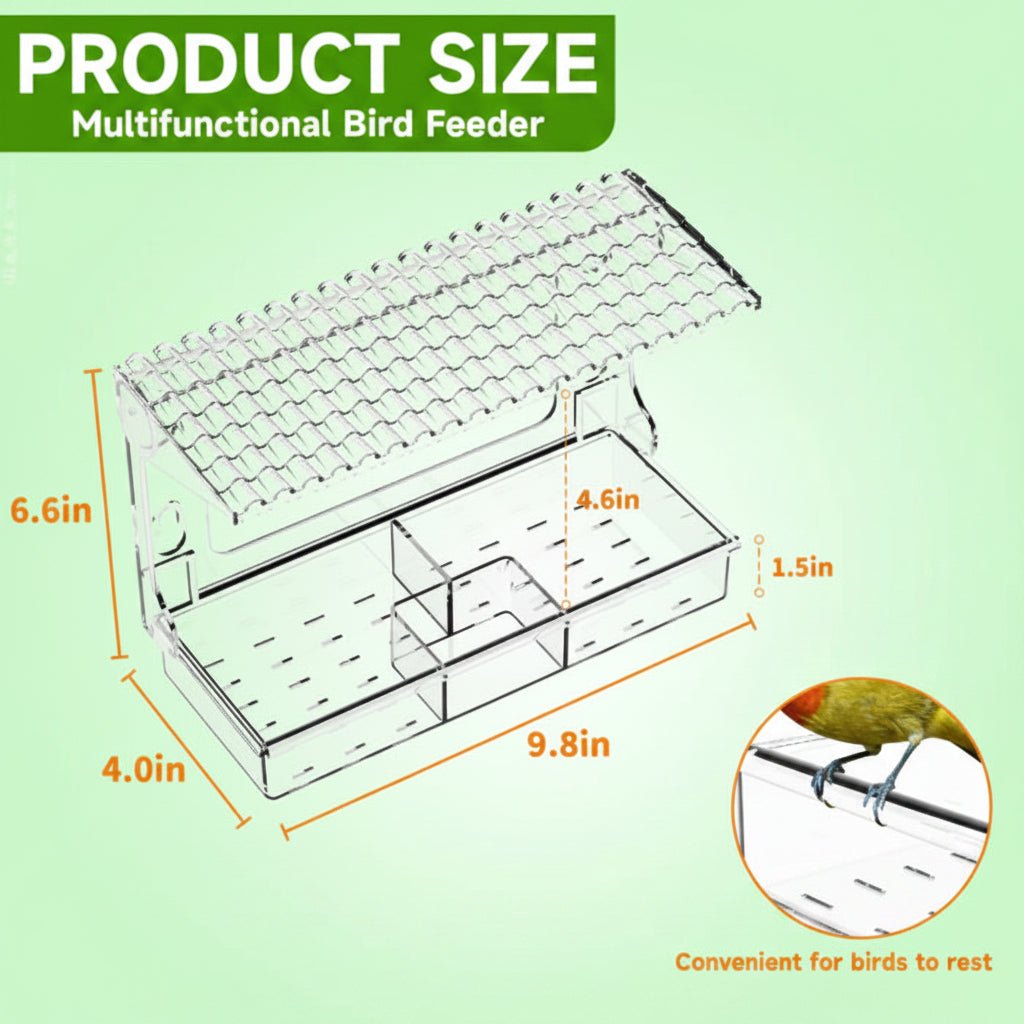 Transparent Bird Feeder for Window with Suction Cups – image 7