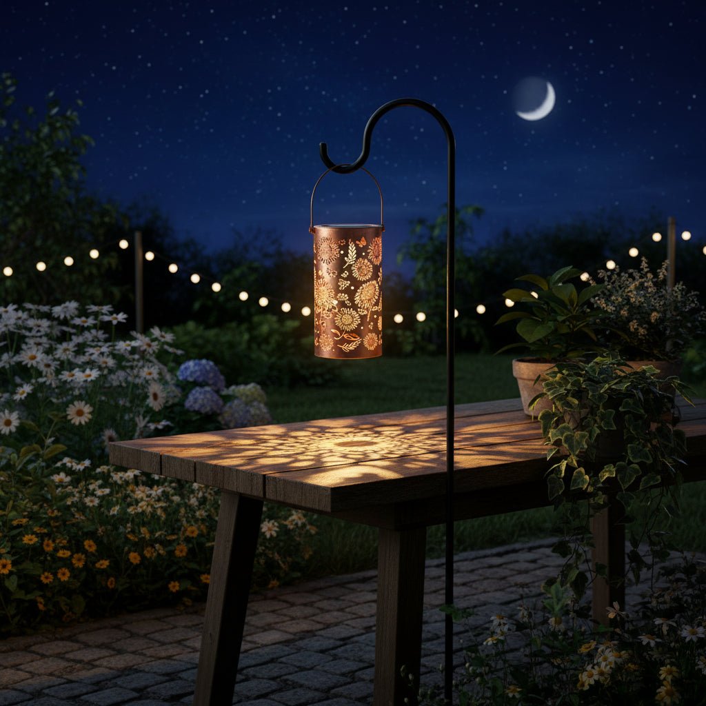 Solar Garden Lanterns, Solar Garden Lights for Outdoor, Hanging Solar Light with Auto On at Dusk, Outdoor Lighting_00