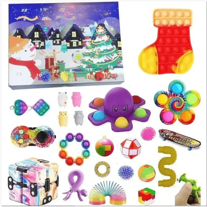 Kids Advent Calendar with Sensory Toys, Christmas Countdown Calendar, Toy Advent Calendar, Holiday Countdown_02