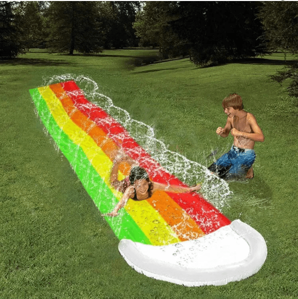 Water Slide for Garden, Outdoor Toys and Garden Toys for Water Play, Roll Out Garden Water Slide for Kids and Adults