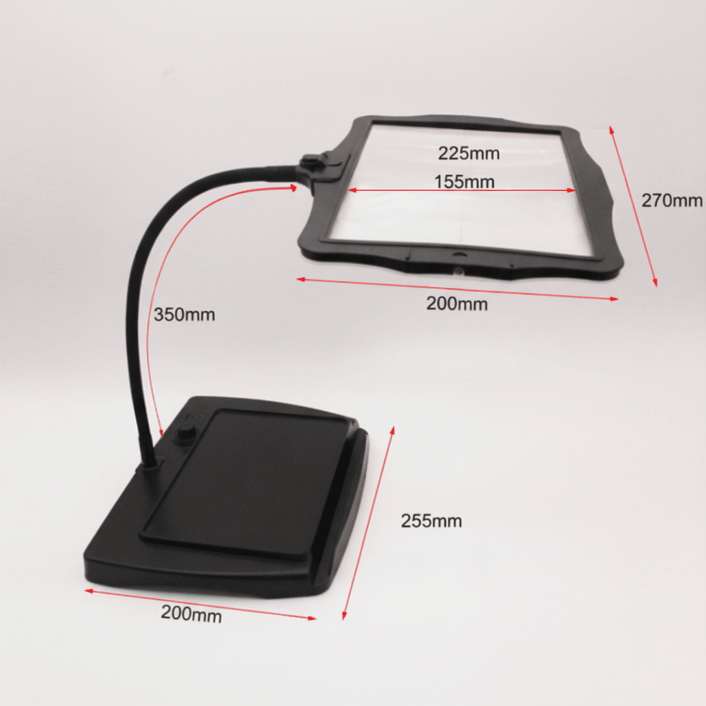 LED Desk Lamp with Magnifying Glass, 3x Magnifying Lamp for Reading and Crafts, Rechargeable Gooseneck Craft Lamp_01