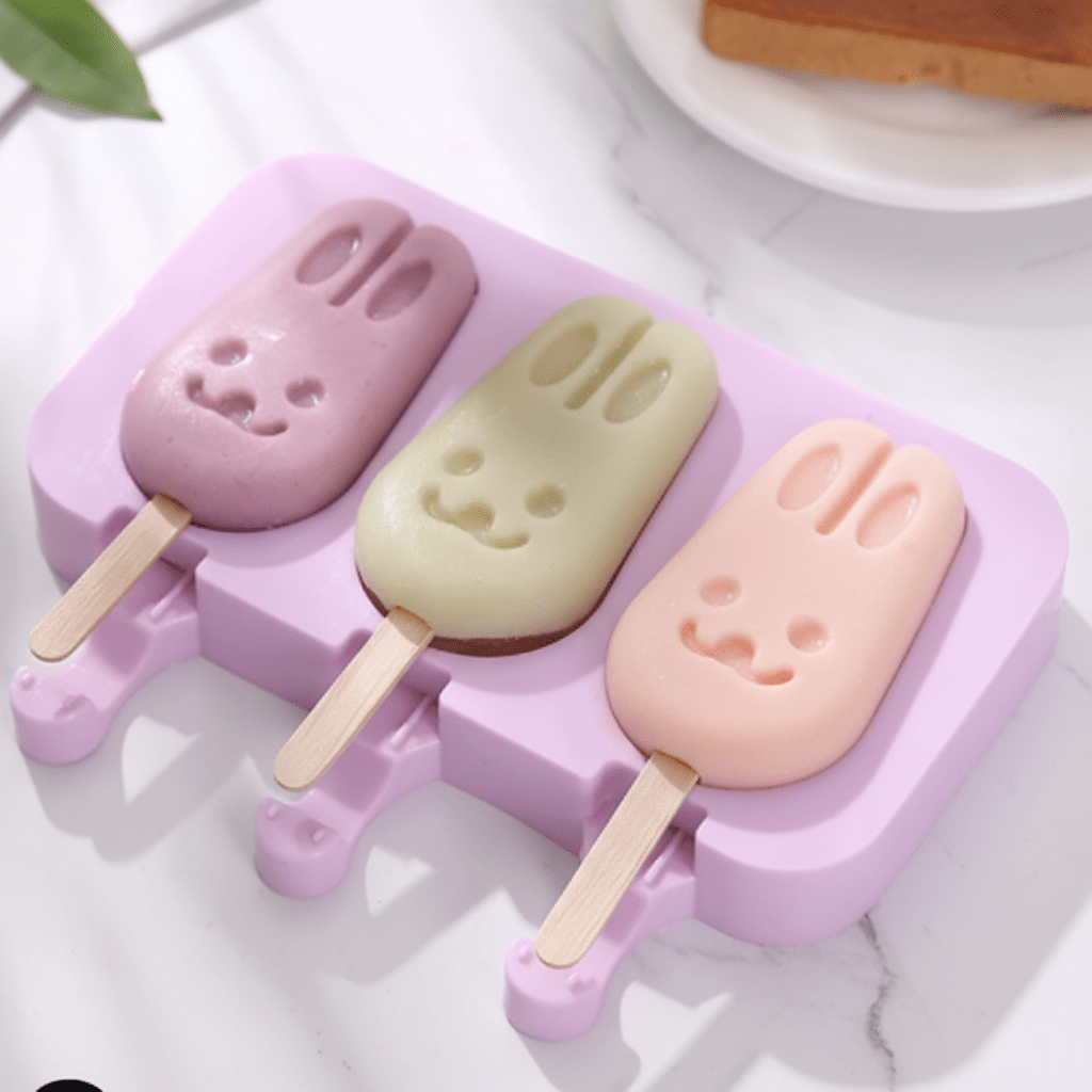 Silicone Ice Lolly Moulds with Handles, Reusable Popsicle Moulds – image 4