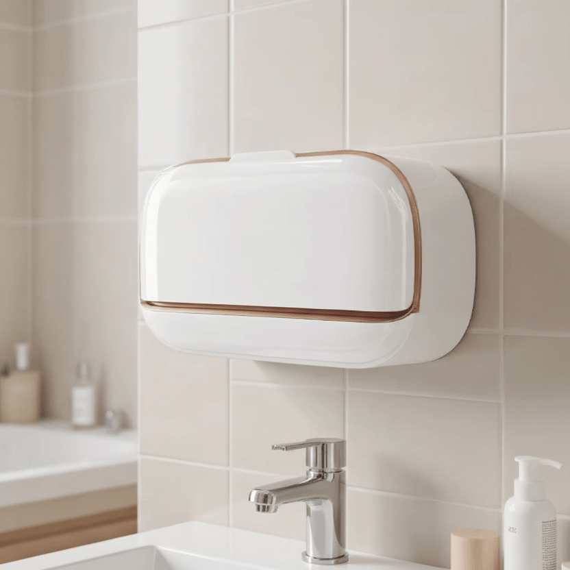 Drain Soap Holder for Bathroom and Kitchen, Draining Soap Dish for Bathroom Storage, Kitchen Sink Tidy