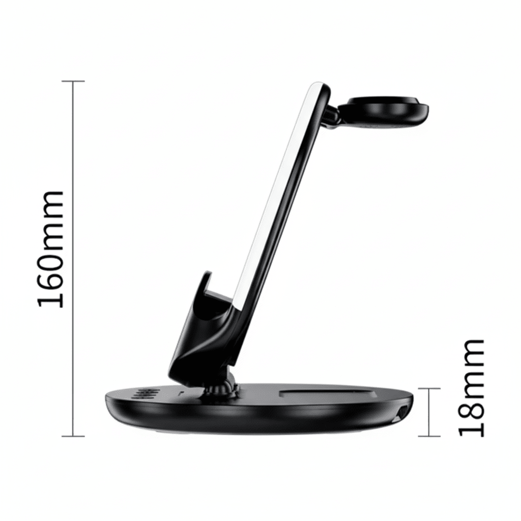 iPhone Charger 6 in 1, Samsung Wireless Charger, RGB Light and Alarm Clock, Charging Station for Phone and Watch_08