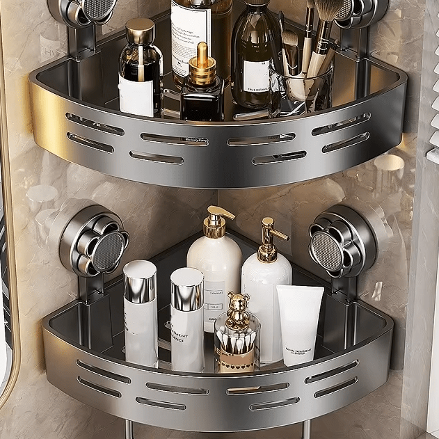 Bathroom Corner Shelves for Bathroom Storage, Plastic Wall Shelf for Kitchen and Living Room – image 6