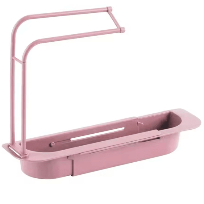 Kitchen Organiser for Sink, Adjustable Sink Caddy for Sponges and Brushes, Sink Tidy for Cleaning Supplies_06