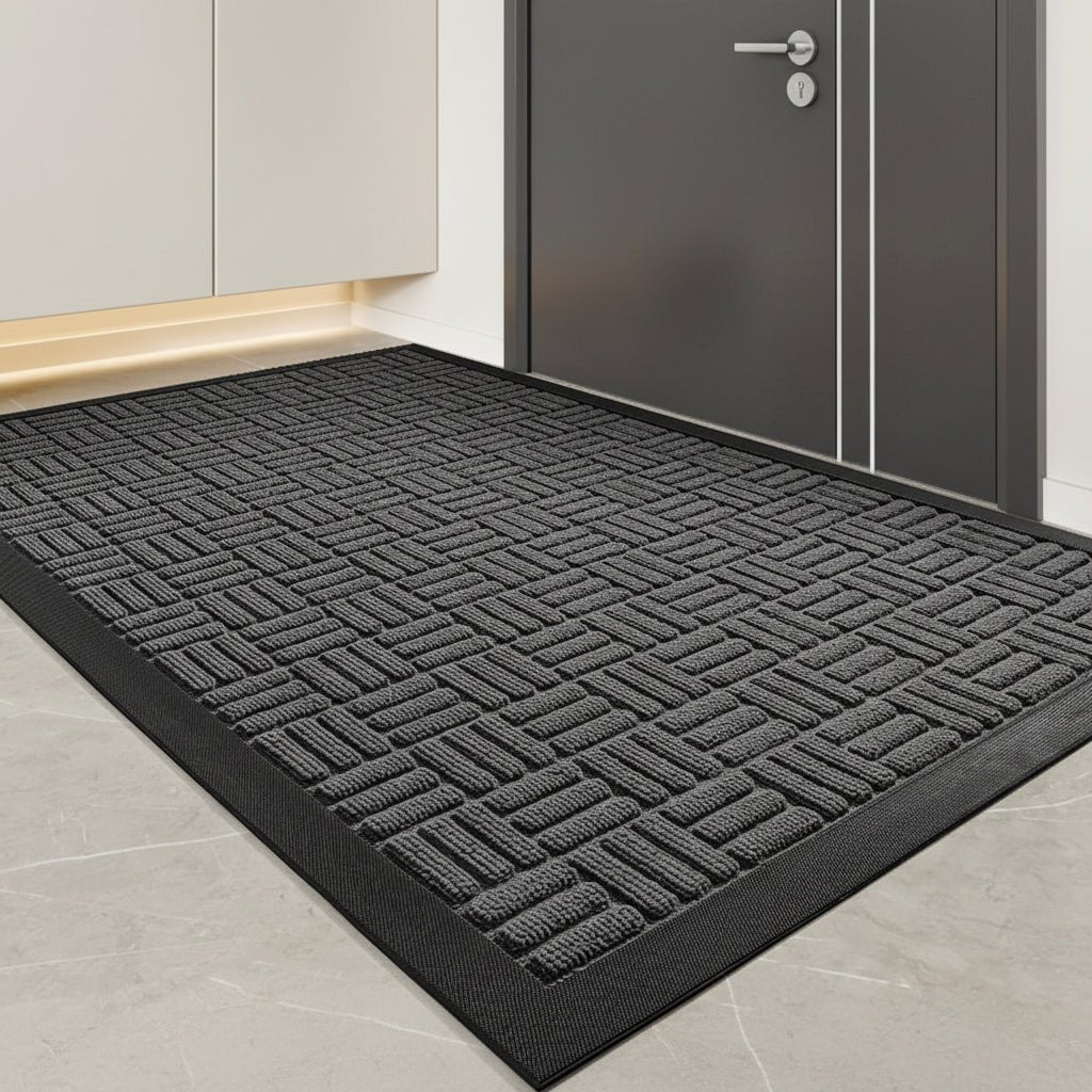 Door Mat for Wet Shoes, Absorbent Front Door Mat for Entrance and Hallway, Dirt Trapper Mud Mat for Patio
