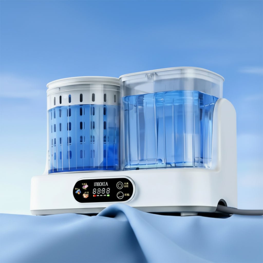Portable Washing Machine, Mini Washing Machine with 3 L Container and 8000mAh Battery, Small Washing Machine for Camping