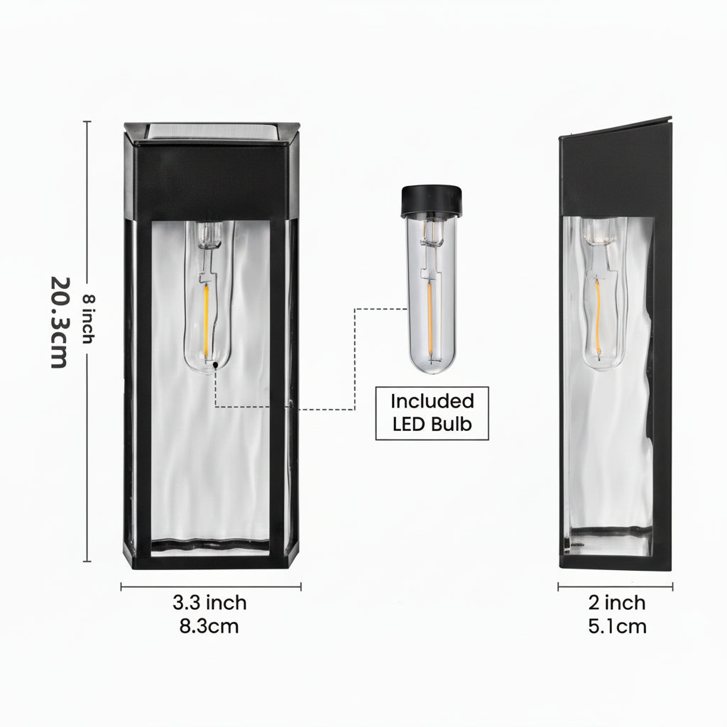 Solar Outdoor Wall Lights, Outdoor Solar Lights with Dusk Sensor – image 8