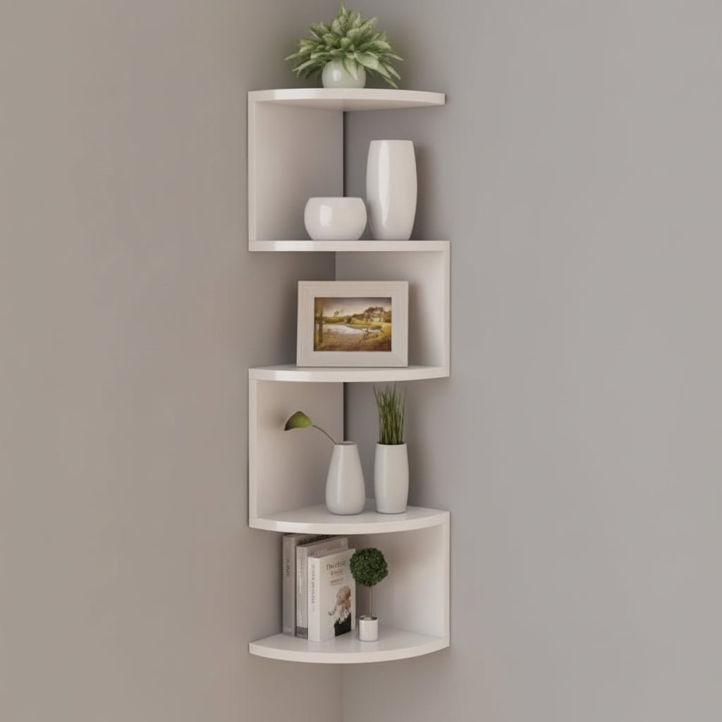Corner Shelf Wall Mounted, Corner Shelving Unit with Multi Tier Design – image 6