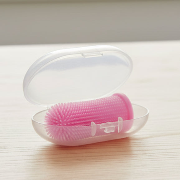 Dog Finger Toothbrush with 360 Degree Bristles, Silicone Dog Teeth Cleaner, Dog Dental Care for Teeth and Gums