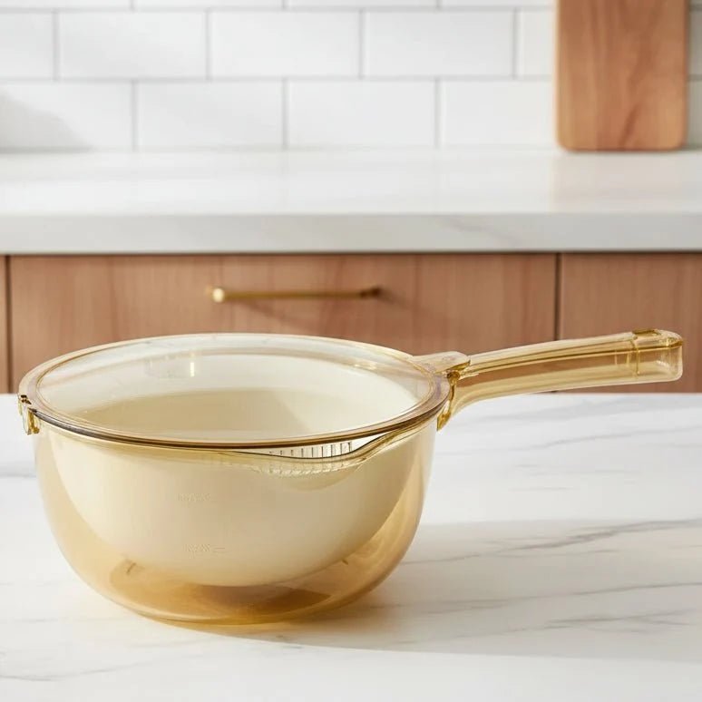 Colander with Strainer, Plastic Kitchen Colander for Fruit and Vegetables, Kitchen Sieve for Rinsing and Draining
