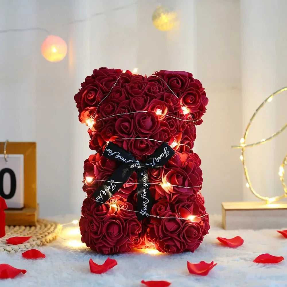 Rose Teddy Bear Gift Set with Lights, Mothers Day Gift – image 8