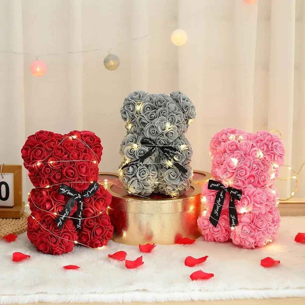 Artificial Eternal Rose Bear, Gifts for Her – image 5