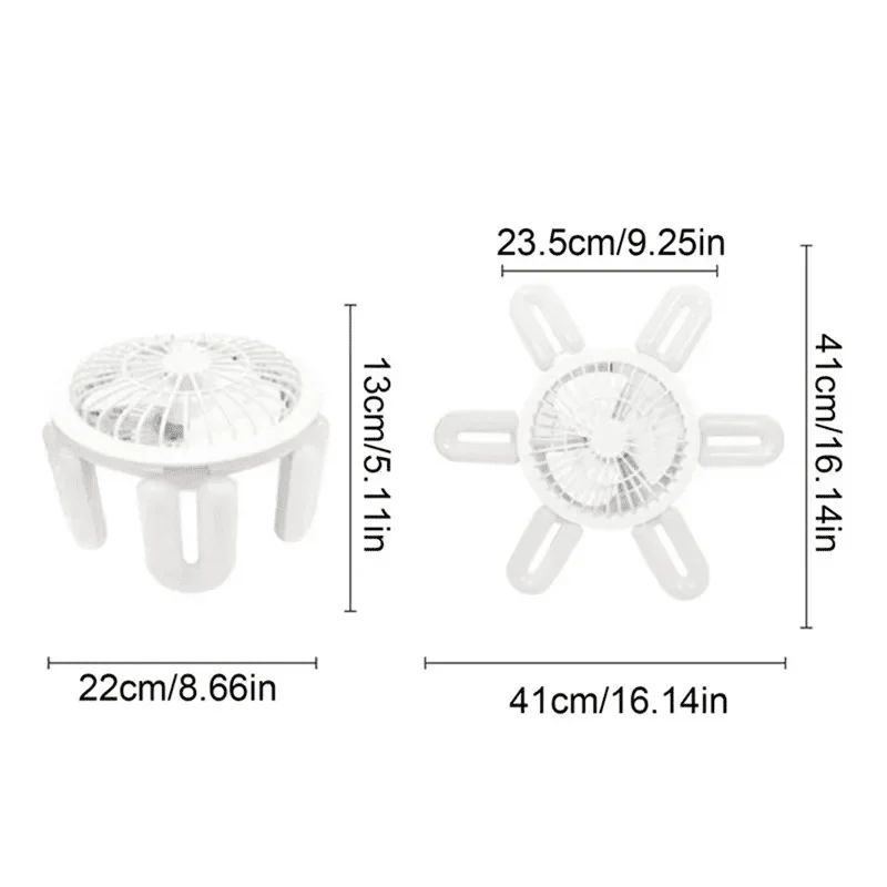 Ceiling Fan and Light with Remote Control, LED Ceiling Light with Fan for Bedroom, Air Cooling Fan with 4 Speeds_08